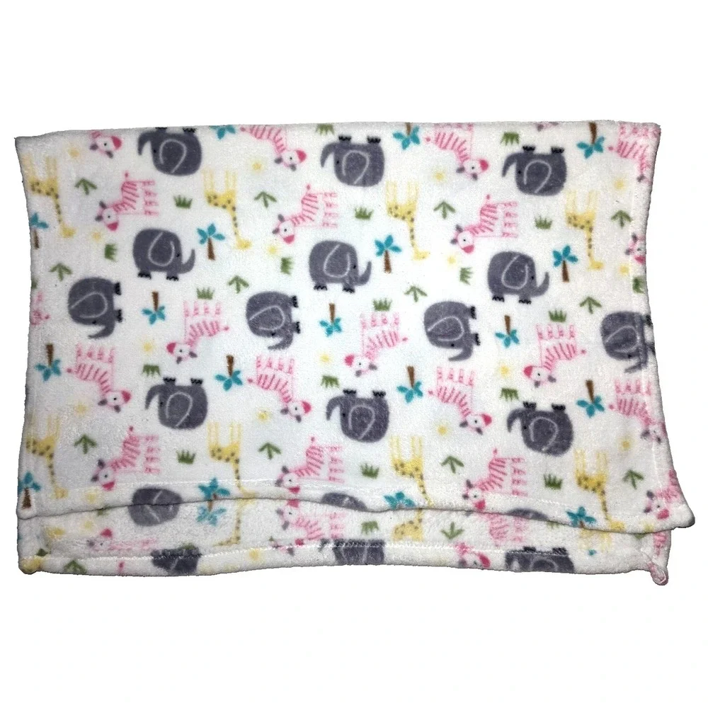 Duck Goose Baby Girl Safari Jungle Animals Blanket Soft Plush RN 36753